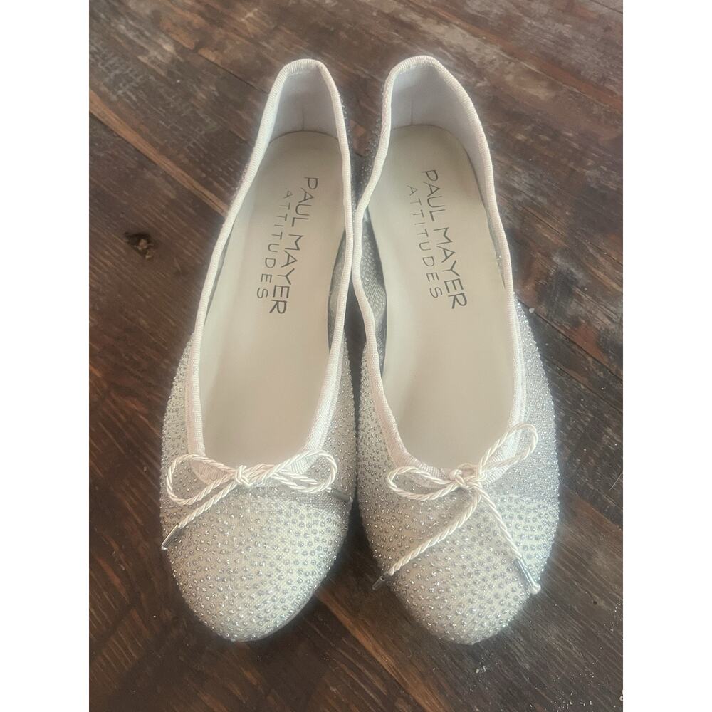 NEW Paul Mayer Bingo Ballet Flats Womens 6.5 B Slip On Now Sequins Made In Spain